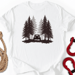Forest Silhouette T Shirt Gift For Offroad Enthusiast