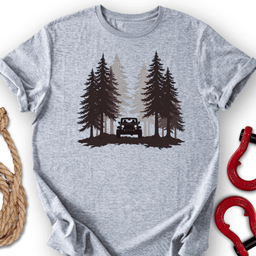 Forest Silhouette T Shirt Gift For Offroad Enthusiast