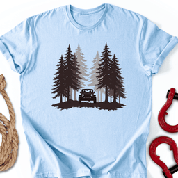 Forest Silhouette T Shirt Gift For Offroad Enthusiast