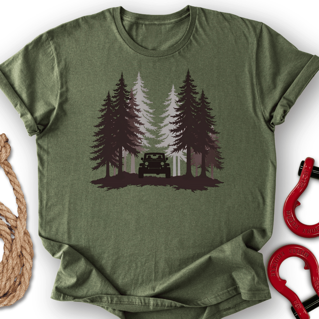 Forest Silhouette T Shirt Gift For Offroad Enthusiast