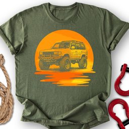 80s Sunset T Shirt Gift For Offroad Enthusiast