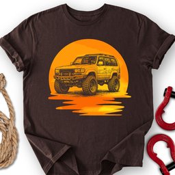 80s Sunset T Shirt Gift For Offroad Enthusiast