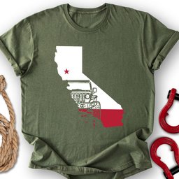 Cali State T Shirt Gift For Offroad Enthusiast