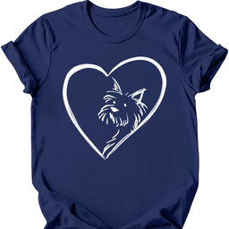 Yorkshire Terrier Heart Dog T Shirt Gift For Dog Lover