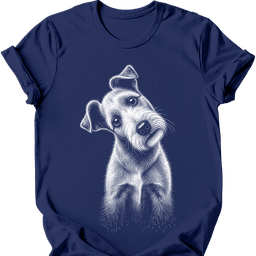 Wire Haired Fox Terrier Tilted Dog T Shirt Gift For Dog Lover