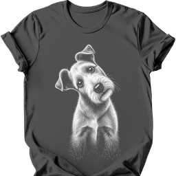 Wire Haired Fox Terrier Tilted Dog T Shirt Gift For Dog Lover