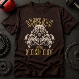 Strength Over Comfort T Shirt Gift For Fitness Lover