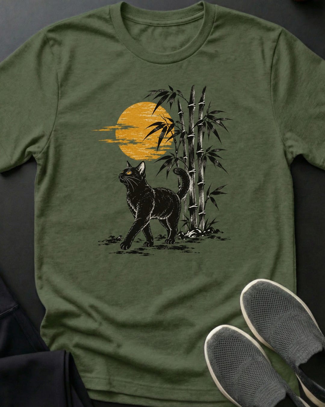 Bamboo Stroll Tee Gift For Cat Lover