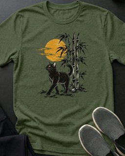 Bamboo Stroll Tee Gift For Cat Lover