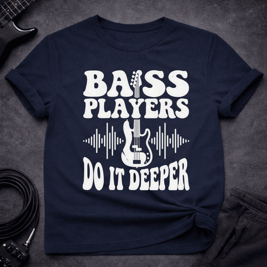 Do IT Deeper Retro T Shirt Gift For Bass Player