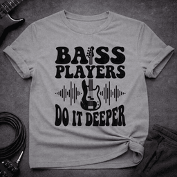 Do IT Deeper Retro T Shirt Gift For Bass Player