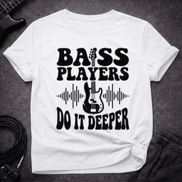 Do IT Deeper Retro T Shirt Gift For Bass Player