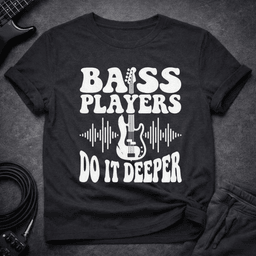 Do IT Deeper Retro T Shirt Gift For Bass Player