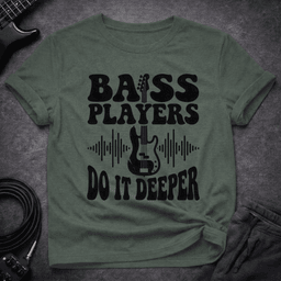 Do IT Deeper Retro T Shirt Gift For Bass Player
