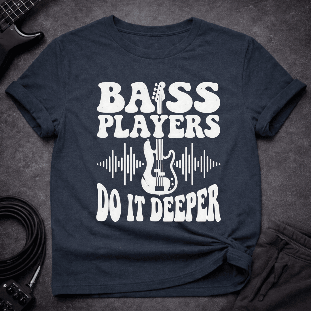 Do IT Deeper Retro T Shirt Gift For Bass Player
