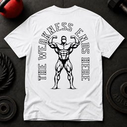 The Weakness Ends Here T Shirt Gift For Fitness Lover