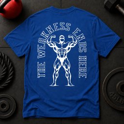 The Weakness Ends Here T Shirt Gift For Fitness Lover