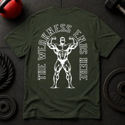 The Weakness Ends Here T Shirt Gift For Fitness Lover