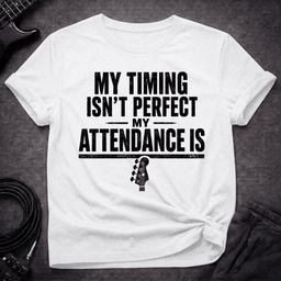 Perfect Attendance T Shirt Gift For Bass Player