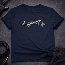 Bass Guitar Ecg T Shirt Gift For Bass Player