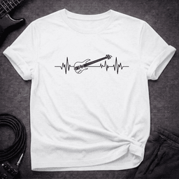 Bass Guitar Ecg T Shirt Gift For Bass Player