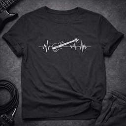 Bass Guitar Ecg T Shirt Gift For Bass Player
