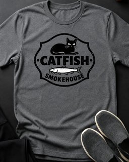Catfish Smokehouse Tee Gift For Cat Lover