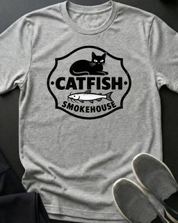 Catfish Smokehouse Tee Gift For Cat Lover