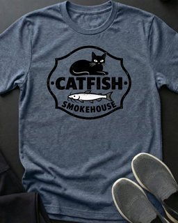Catfish Smokehouse Tee Gift For Cat Lover