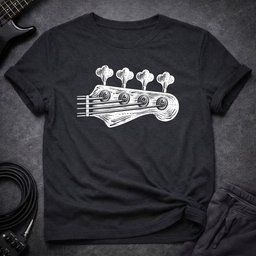 Bass Headstock T Shirt Gift For Bass Player