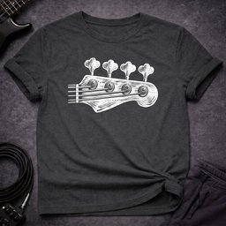 Bass Headstock T Shirt Gift For Bass Player