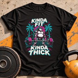 Kinda Fit Kinda Thick T Shirt Gift For Fitness Lover