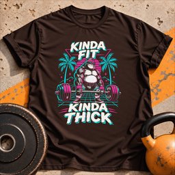 Kinda Fit Kinda Thick T Shirt Gift For Fitness Lover