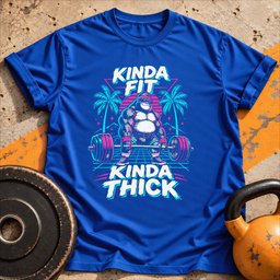 Kinda Fit Kinda Thick T Shirt Gift For Fitness Lover