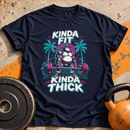 Kinda Fit Kinda Thick T Shirt Gift For Fitness Lover