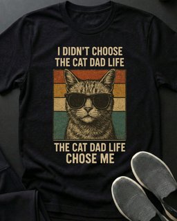 Cat Dad Life Tee Gift For Dad