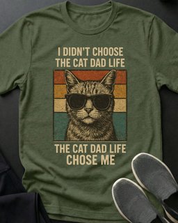Cat Dad Life Tee Gift For Dad