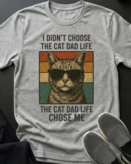 Cat Dad Life Tee Gift For Dad