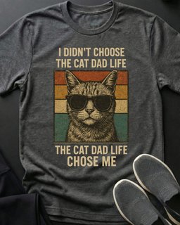 Cat Dad Life Tee Gift For Dad