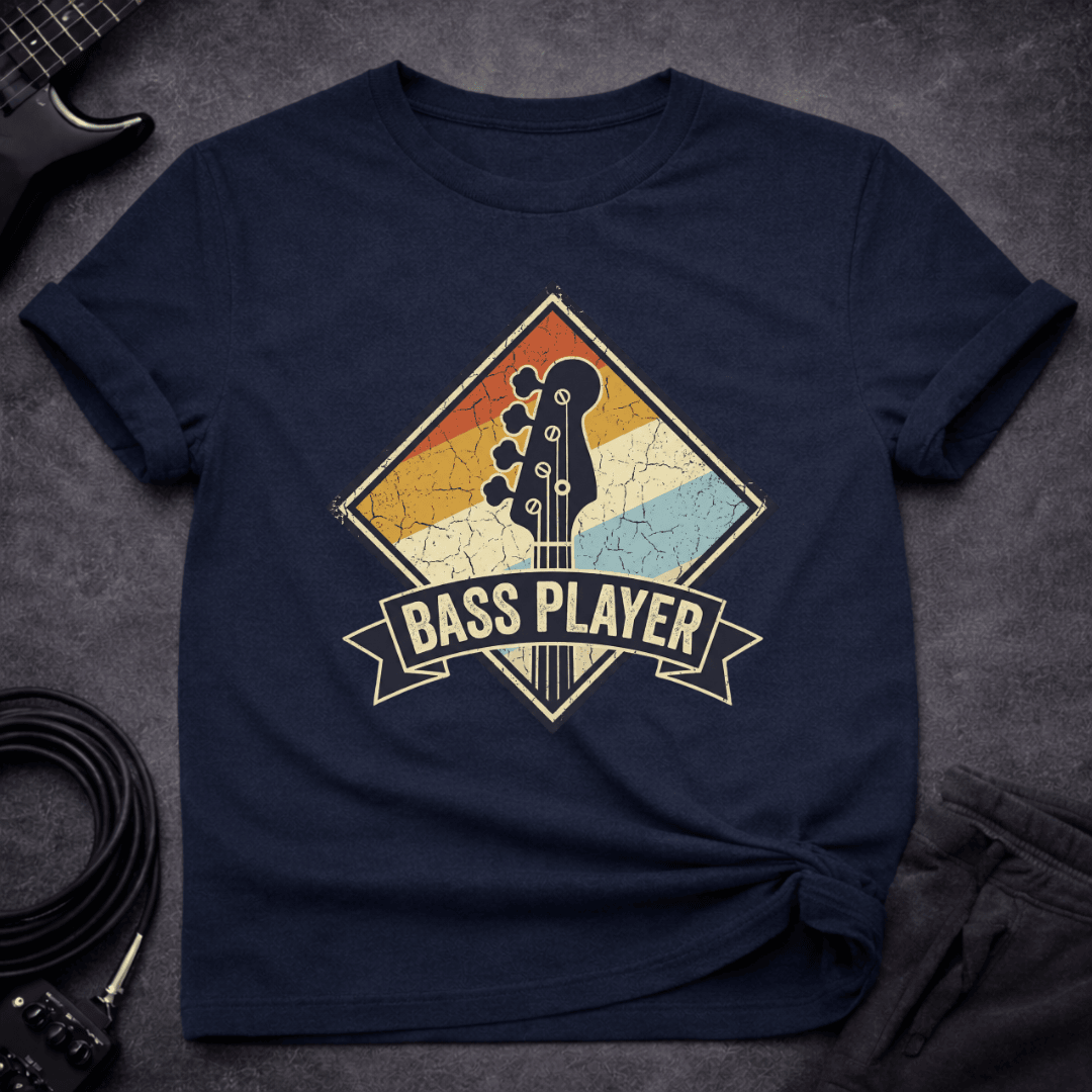 Bass Player Badge T Shirt Gift For Bass Player