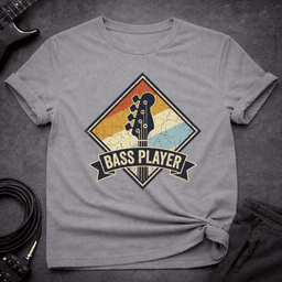 Bass Player Badge T Shirt Gift For Bass Player