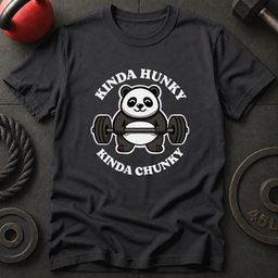 Kinda Hunky Panda Gym T Shirt Gift For Fitness Lover