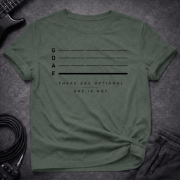 Three Are Optional T Shirt Gift For Bass Player