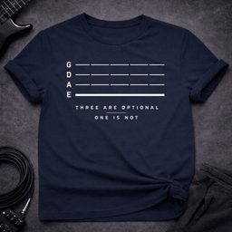 Three Are Optional T Shirt Gift For Bass Player