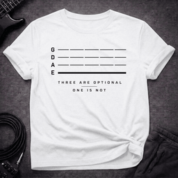 Three Are Optional T Shirt Gift For Bass Player