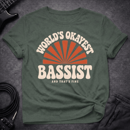 W O B Retro T Shirt Gift For Bass Player