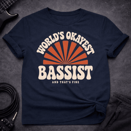 W O B Retro T Shirt Gift For Bass Player