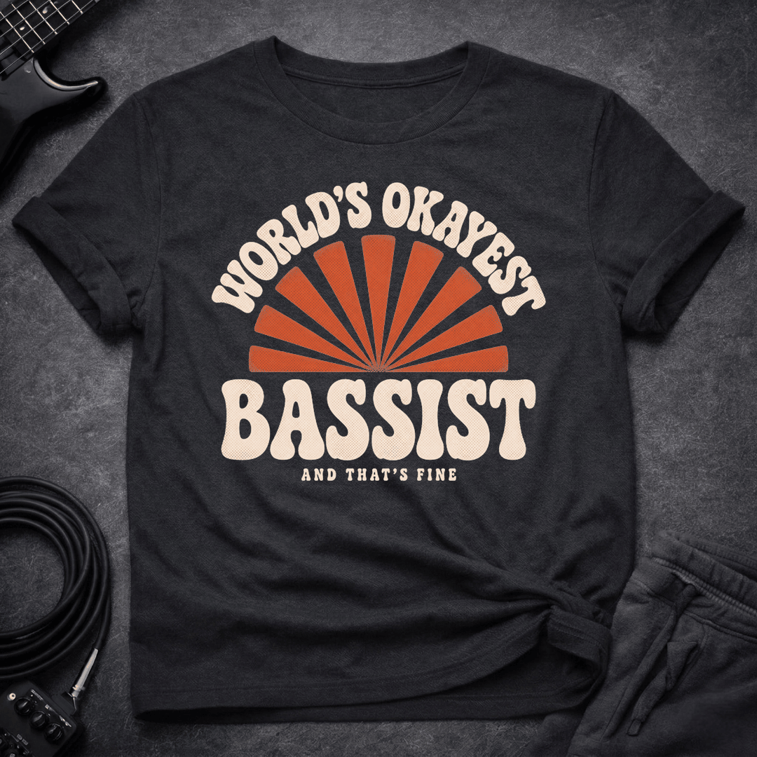 W O B Retro T Shirt Gift For Bass Player