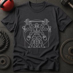 Vitruvian Gym T Shirt Gift For Fitness Lover