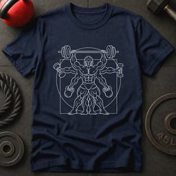 Vitruvian Gym T Shirt Gift For Fitness Lover